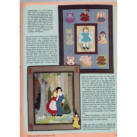 TRADITIONAL QUILTWORKS ISSUE NO. 65, VOL. 12, 2000 Single_Issue_Magazine - Picture 3 of 3